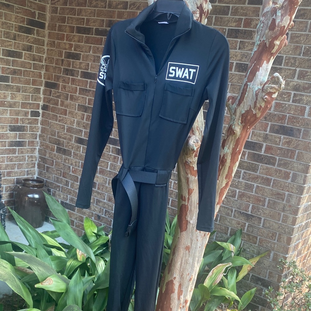 SWAT Black Tactical Jumpsuit Halloween 🎃 outfit